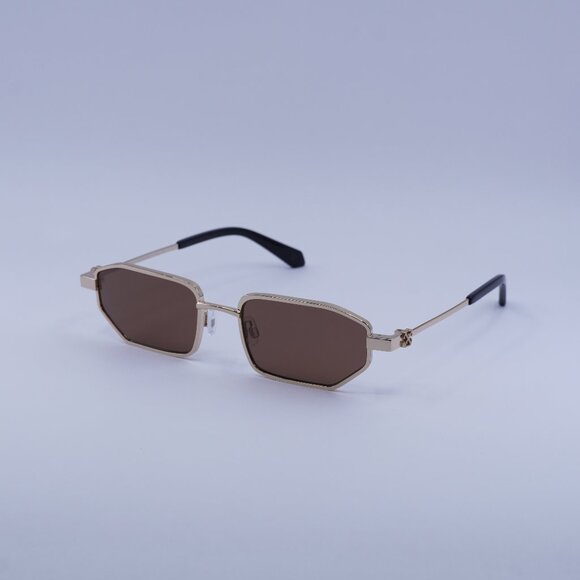 Off-White Accessories - Off-White Off-White OERI14J LOA 7660 Sunglasses Gold Geometric Frame
